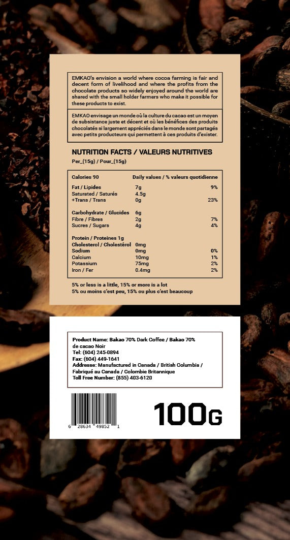 BAKAO Coffee 71% dark